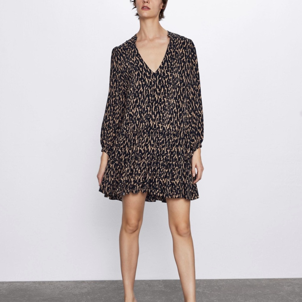 Zara animal print dress